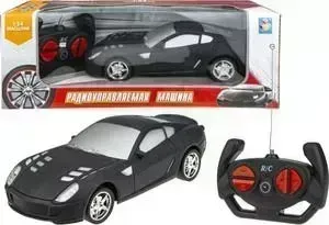 Машинка 1TOY на радиоуправлении Спортавто матовый черный Т13850