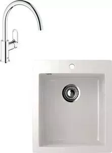 Мойка кухонная и смеситель ULGRAN и смеситель U-404 Grohe BauLoop (U-404-331, 31368000)