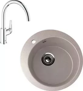 Мойка кухонная и смеситель ULGRAN и смеситель U-405 Grohe BauFlow (U-405-302, 31230000)