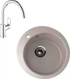 Мойка кухонная и смеситель ULGRAN и смеситель U-405 Grohe BauLoop (U-405-302, 31368000)