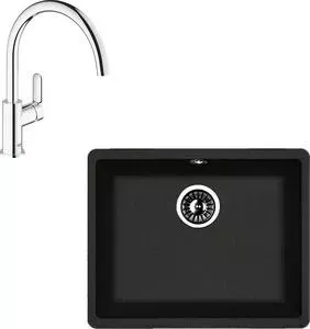 Мойка кухонная и смеситель FLORENTINA и смеситель Вега 500 Grohe BauEdge (22.320.D0500.302, 31367000)