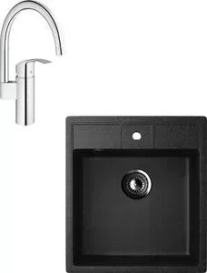 Мойка кухонная и смеситель ULGRAN и смеситель U-406 Grohe Eurosmart (U-406-308, 33202002)