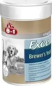 Пивные дрожжи 8in1 Excel Brewer&s Yeast забота о коже и шерсти для кошек и собак 260таб