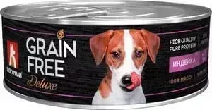 Консервы Зоогурман Grain Free Беззерновой с индейкой для взрослых собак 100г