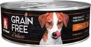 Консервы Зоогурман Grain Free Беззерновой с гусем для взрослых собак 100г