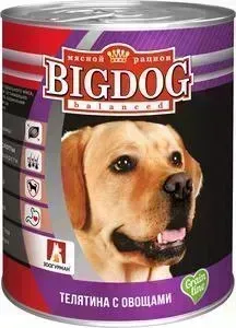 Консервы Зоогурман BIG DOG Телятина с овощамидля взрослых собак 850г