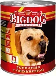 Консервы Зоогурман BIG DOG Говядина с баранинойдля взрослых собак 850г