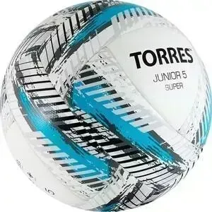 Мяч футбольный TORRES Junior-5 Super арт. F319205, р.5, вес 350-370 г, ПУ,2 сл,16 п, гиб.сш,бел-гол-сер