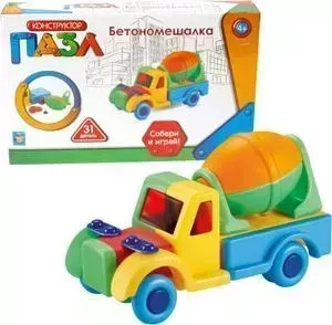 Конструктор 1TOY Бетономешалка 31 деталь Т59947