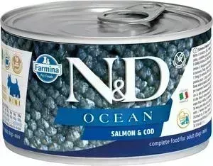 Консервы Farmina ND Adult Dog Ocean Salmon Cod с лососем и треской для собак мелких пород для взрослых собак 140г