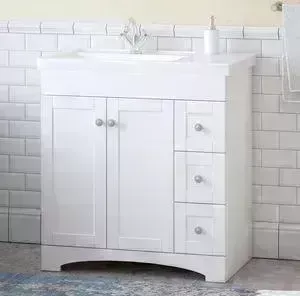 Тумба с раковиной Corozo с Техас 80 белая (SD-00000323, 4640021065198)