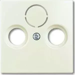 Лицевая панель ABB Basic55 TV - розетки chalet - белый