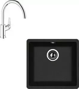 Мойка кухонная и смеситель FLORENTINA и смеситель Вега 400 Grohe BauFlow (22.315.C0400.102, 31230000)
