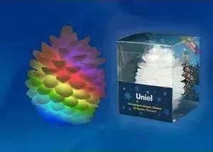 Светодиодная фигура UNIEL на батарейках ULD-F004 RGB PINE CONE