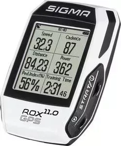 Велокомпьютер SIGMA ROX GPS SET 11.0.01009.102 функции, белый, встроенная STRAVA