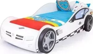 Кровать ABC-KING -машина Formula 160x90 белая