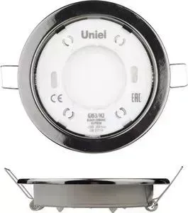 Встраиваемый светильник UNIEL GX53/H2 Black Chrome 10 Prom