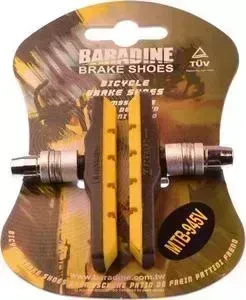 Колодки BARADINE 945V, МТВ, 72 мм, желт./черные