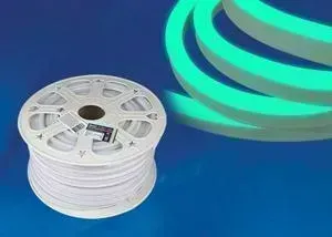 Светодиодная влагозащищенная лента UNIEL ULS-N21-2835-120LED/m-8mm-IP67-220V-8W/m-50M-Green