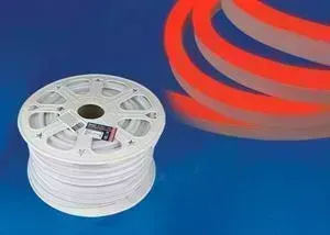 Светодиодная влагозащищенная лента UNIEL ULS-N21-2835-120LED/m-8mm-IP67-220V-8W/m-50M-Red