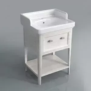 Тумба с раковиной Kerama Marazzi с Provence 60 напольная, белая (PR.60\WHT, Po.wb.60)