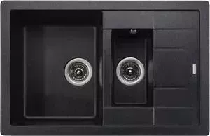 Мойка кухонная KAISER KG2M-7850 Black Pear черный мрамор (KG2M-7850-BP)