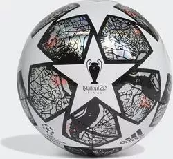 Мяч футбольный ADIDAS Finale 20 IST Training арт. FH7346, р.5, 26п, ТПУ, термосш, бело-черно-серебристый