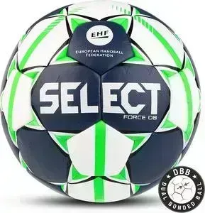 Мяч гандбольный Select FORCE DB арт. 84490-002, Junior (р.2), EHF Appr, ПУ,руч.сш., бело-салат-черн