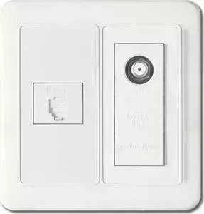 WST 5751 WH Panasonic Shin Dong-A Комбинация: Розетка TF.1+TV. Белый PANASONIC SHIN DONG-A WH
