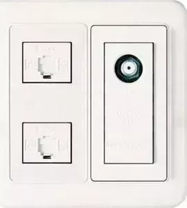 WST 5752 WH Panasonic Shin Dong-A Комбинация: Розетка TF.2+TV. Белый PANASONIC SHIN DONG-A WH