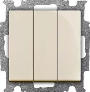 Выключатель ABB трехклавишный Basic55 16A 250V слоновая кость