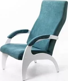 Кресло Мебелик Пиза ткань изумруд/каркас белый