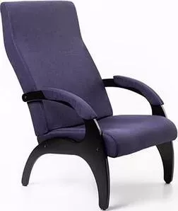 Кресло Мебелик Пиза ткань деним/каркас венге