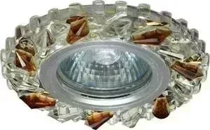 Светильник ONLYLIGHT MR16 встраиваемый CP-7820 MR16 AL,CL+AMB AL,CLEAR+AMBER, 3Вт, "ПОЛИКРИСТАЛЛ" GU5.3, d 95mm,