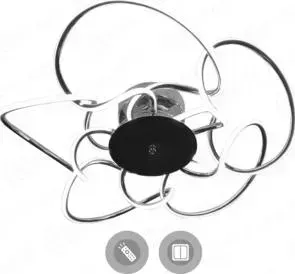 Управляемый светодиодный светильник Estares CAMELIA 120W R-600-CROME/OPAL-220-IP20