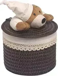 Корзина Handy Home бельевая "Медвежонок", Д200 Ш200 В160, коричневый
