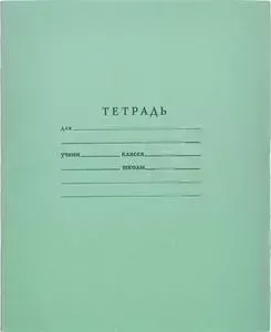 Тетрадь школьная Мировые тетради А5, 12л, косая линия, / уп зелёная Брянск 162965