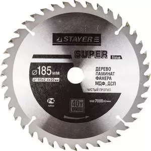 Диск пильный STAYER Super-Line 185х20мм 40Т (3682-185-20-40)