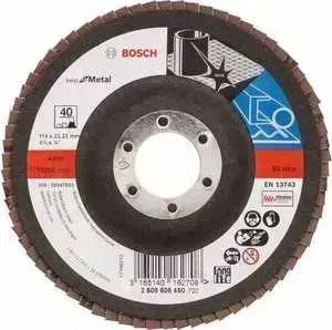 Круг лепестковый торцевой BOSCH 115х22.2мм K40 Best for Metal (2.608.605.450)