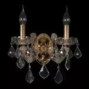 Бра Crystal Lux Ines AP2 Gold/Transparent