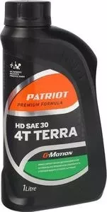 Масло PATRIOT моторное HD SAE 30 4Т TERRA G-Motion 1л (850030400)