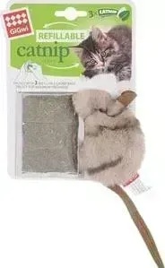 Игрушка GiGwi Refillable Catnip мышка с кошачей мятой для кошек (75382)