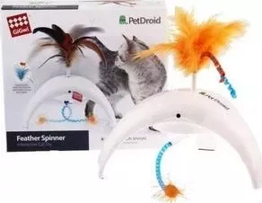 Игрушка GiGwi PetDroid Feathe Spinner интерактивная со звуковым чипом для кошек (75312)