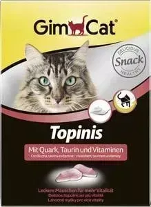 Витамины Gimborn Gimcat Topinis with Cottage Cheese, Taurine and Vitamins с творогом, таурин и витаминами для кошек 190таб (409757)