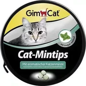 Витамины Gimborn Gimcat Cat-Mintips No Sugar Added с ароматом кошачьей мяты без сахара для кошек 330таб (408057)