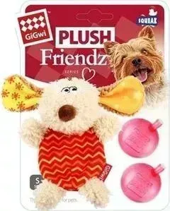 Игрушка GiGwi Plush Friendz Squeak собачка с пищалкой для собак (75304)