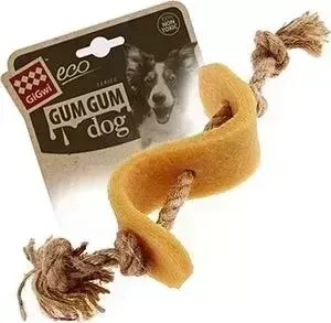 Игрушка GiGwi Eco GumGum Dog Touch the Difference Natural Raw Rubber из эко-резины и натуральных материалов доллар для собак (75344)
