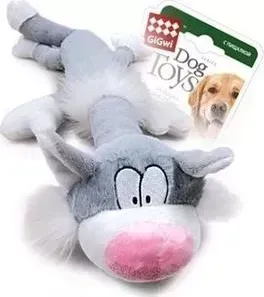 Игрушка GiGwi Dog Toys Squeaker кот с большой пищалкой для собак (75227)