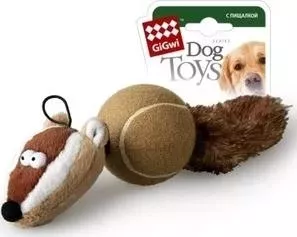 Игрушка GiGwi Dog Toys Squeaker барсук с 2-мя пищалками для собак (75075)