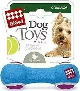 Игрушка GiGwi Dog Toys Squeaker Training гантель с пищалкой для собак (75006)